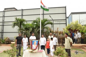 Geetha Arts Office Flag Hoisting Pics